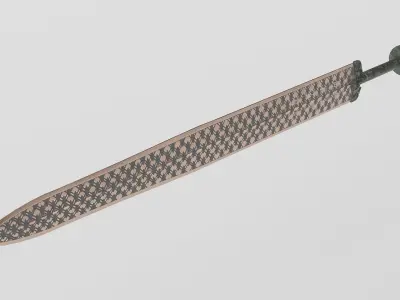 Yue Wang Gou Jian Sword Ancient Sword Bronze Weapon 3D model
