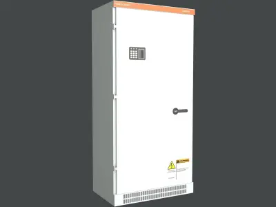 Electrical Power Distribution cabinet Low-poly 3D model