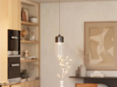 Avenue Robertson Blvd Glass Modern Mini Pendant 3D model