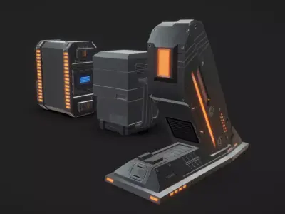 SciFi Terminals 19 Low-poly 3D model