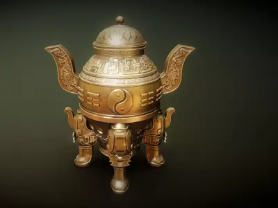 The Chinese Bronzes Low-poly 3D model