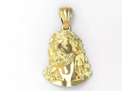 Jesus Head Pendant  3D print model
