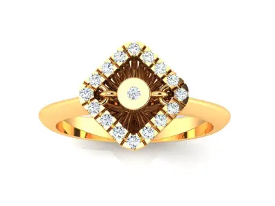 Ring M174 The luxury female ring with gems wedding 3D print model