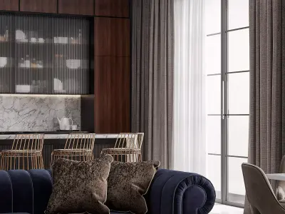 Living Room modern style design 3D model