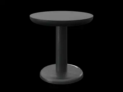 PON Table BlackAshWood Low-poly 3D model