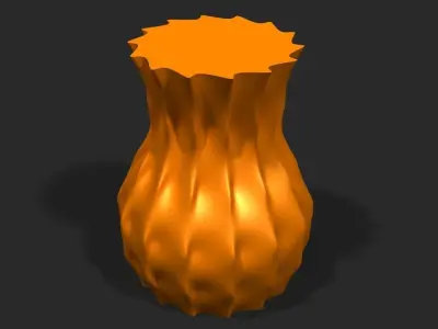 Cups and vases - spiky surface 3D print model