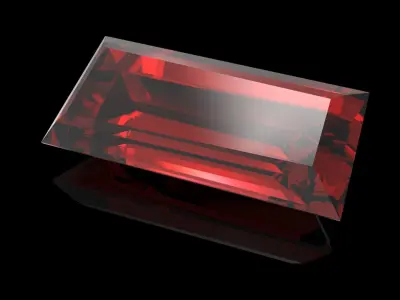 Tappered Baguette Shape Gem 3D print model