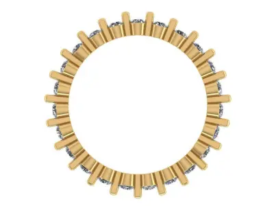 Diamond eternity ring 3D print model