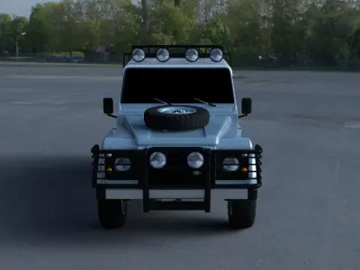 Land Rover Defender 110 Utility Station Wagon HDRI exterior 3D model