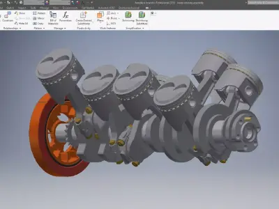 V8 Engine Crankshaft 3D Model  3D model