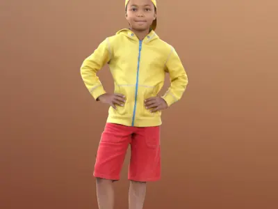 Zachary 10046 - Standing Child Low-poly 3D model