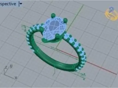 Pear Shape Ring 225 3D print model