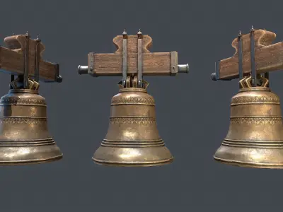 Church Bell Low-poly 3D model