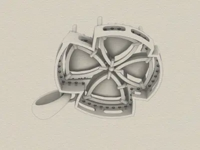 Very sophisticated clover pendant 3D print model