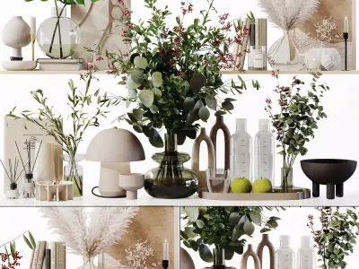 Decorative Set 249 Low-poly 3D model