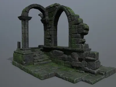 Ruin Gate Low-poly 3D model