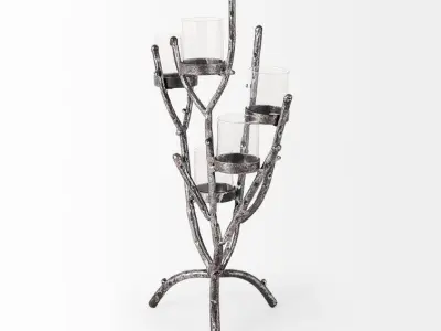 Metal Tabletop Candelabra 3D model