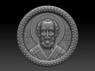 Saint Nicholas Pendant 3D print model