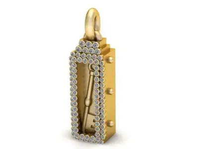 Key Cage Pendant  3D Printable Jewelry Model 3D print model