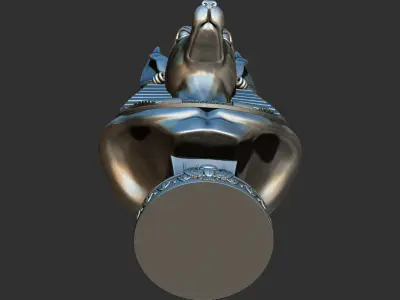 Egyptian Jackal God Anubis Bust Statue 3d model 3D print model