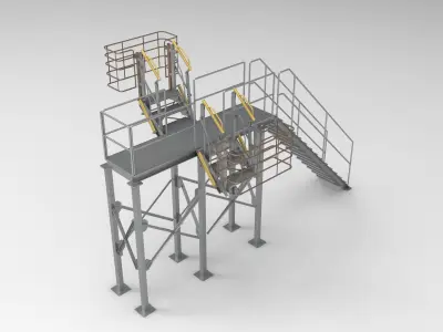 Folding Stairs from a tanker 2 3D print model