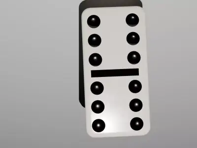 ivory  domino piece 28  Low-poly 3D model