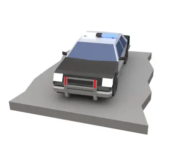 Police Car LowPoly Low-poly 3D model