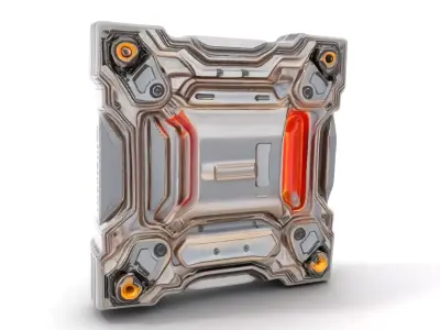 Futuristic Scifi Wall Panel Model Pack Low-poly 3D model