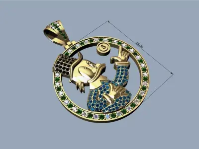 MC Duck pendant - Colgante Mc Pato 3D print model