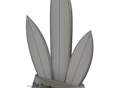 Surfboard Trophy 3D print model