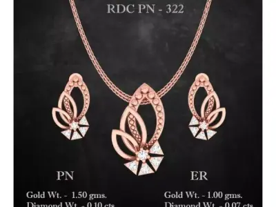 Pendant Earrings combo - 322 3D print model