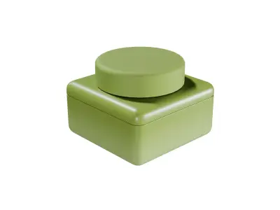 Modern Green Cosmetics Box Packaging and Product Display 3D model