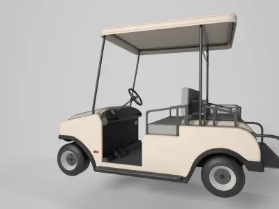 Golf Cart Low-poly 3D model