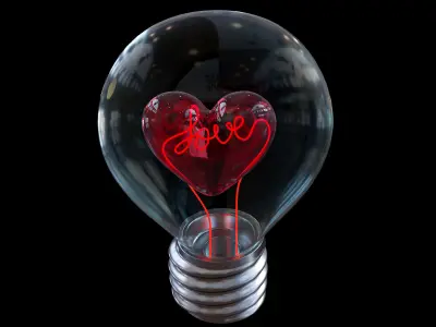Love lamp 3D model