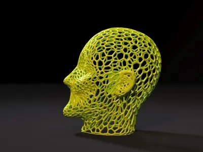 Zombie head 3D print model
