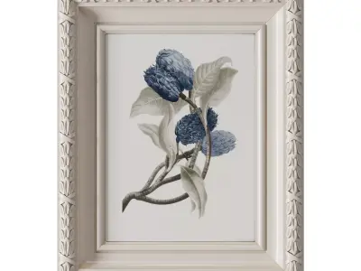 White Frames Paintings 01 3D model