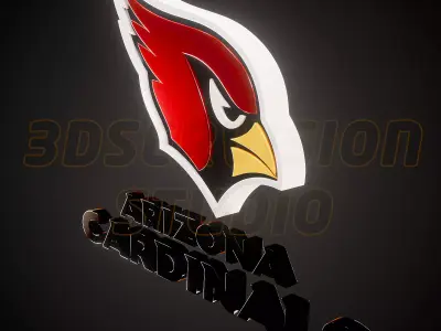 Arizona Cardinals logo - Cinematic - 3D print 3D model