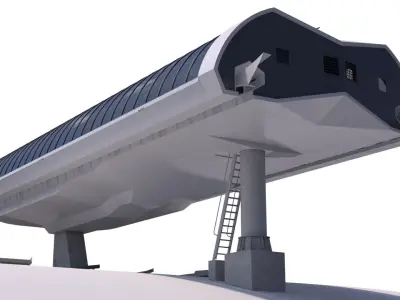 Cableway D-Line Station 3D model
