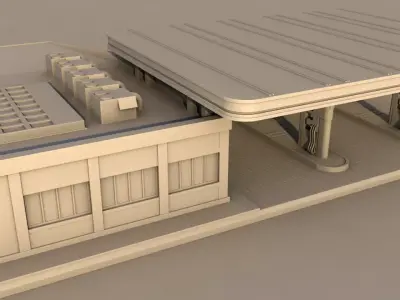 Gas Station 3D print model