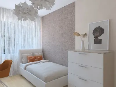  Cozy guest room in a renovated apartment 3D model