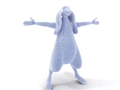 Charming Rabbit model pack Low-poly 3D model