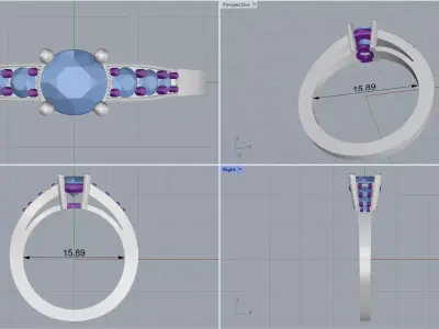 ring woman  3D print model 26