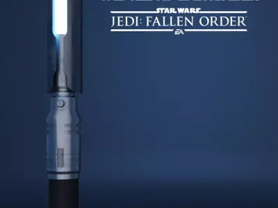 Cal Kestis Lightsaber Low Polys Free low-poly 3D model