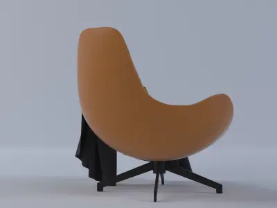 Orange chair  3D model