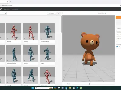 Stylized Bear Animated v001 Low-poly 3D model