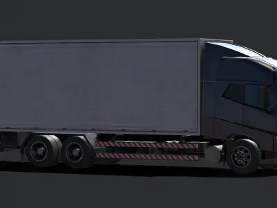 Low Poly Truck Model volvo semi Low-poly 3D model