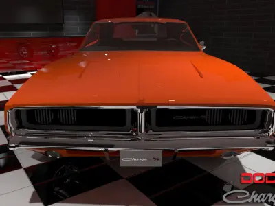Dodge Charger RT 1969 Low-poly 3D model