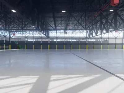 Airplane Hangar Interior 12 Low-poly 3D model