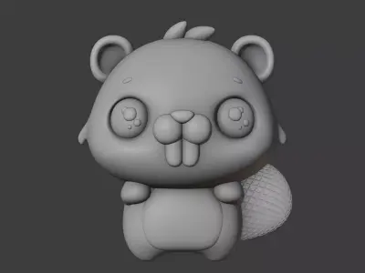 beaver 01 3D print model