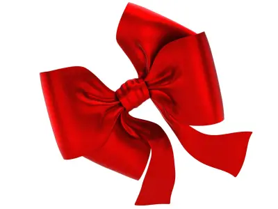 Ribbon Bow realistic 3D model